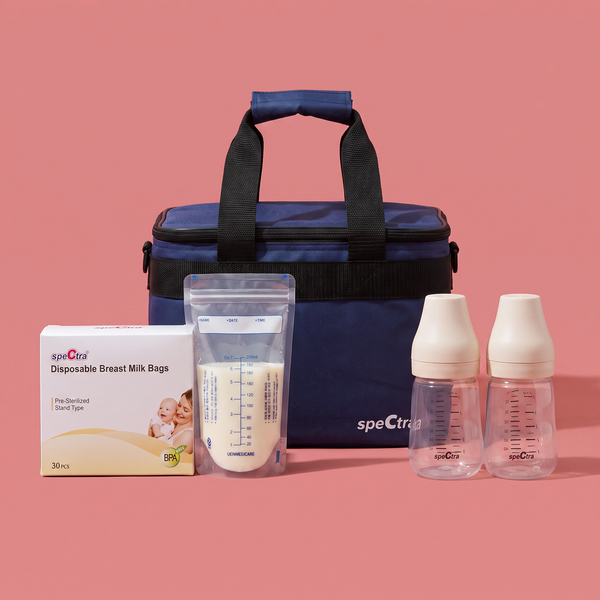 Spectra Storage Bundle — milk storage bags, wide neck bottles and insulated tote