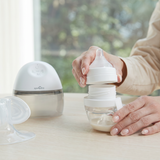Assembling the Spectra Wearable pump bottle by a window