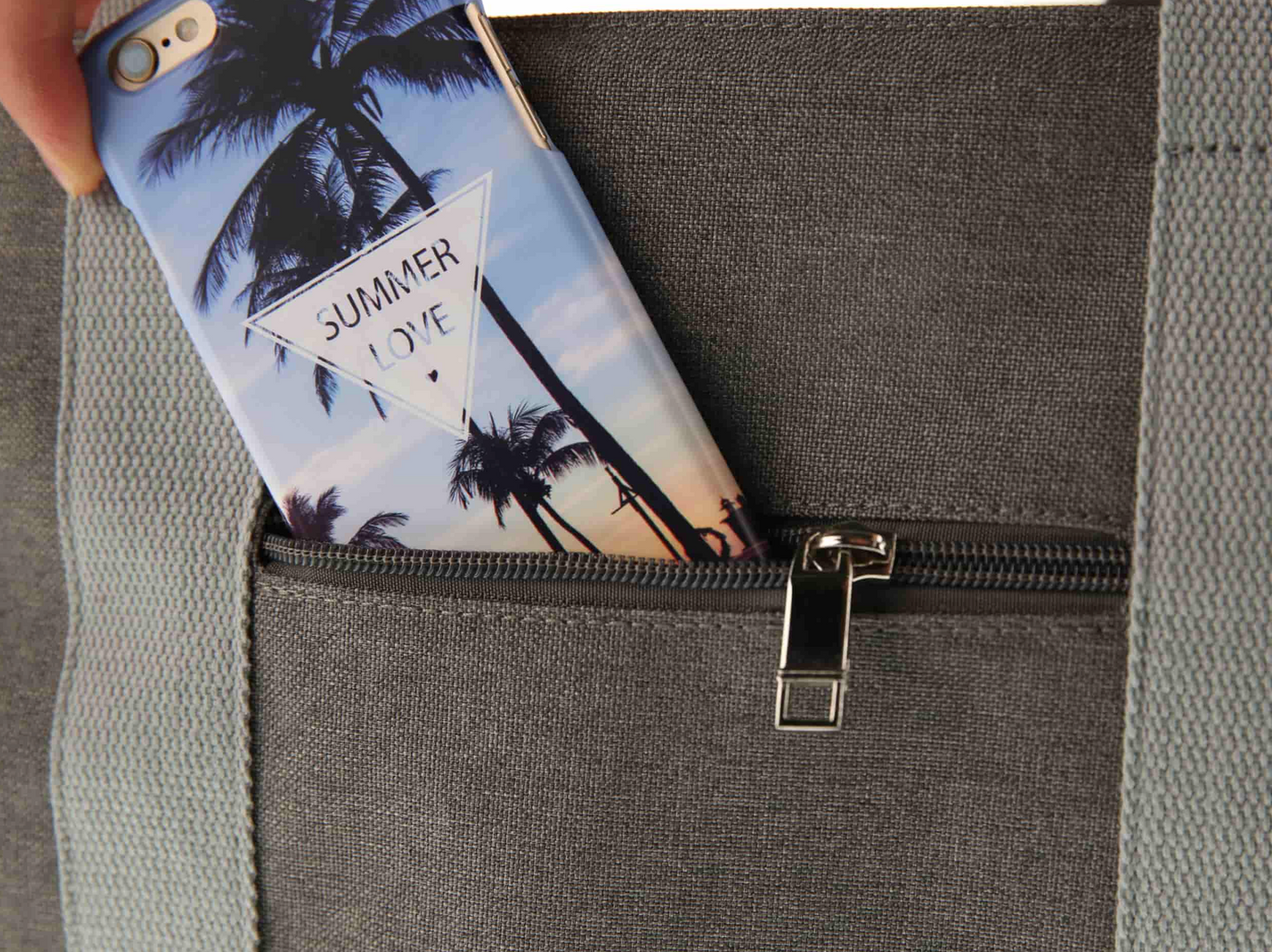 Grey Tote Bag
